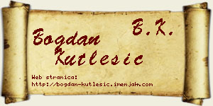 Bogdan Kutlešić vizit kartica